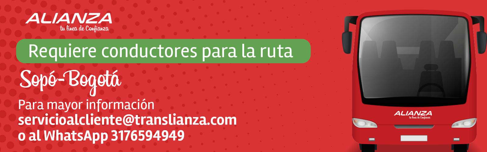 Transportes Alianza conductores nuevos